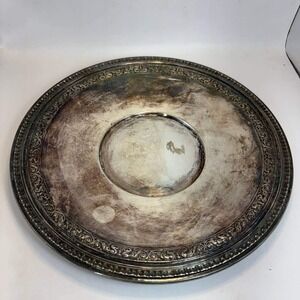 Reed & Barton King Francis Silver Plate Round Serving Tray 1201 10.75 Inch